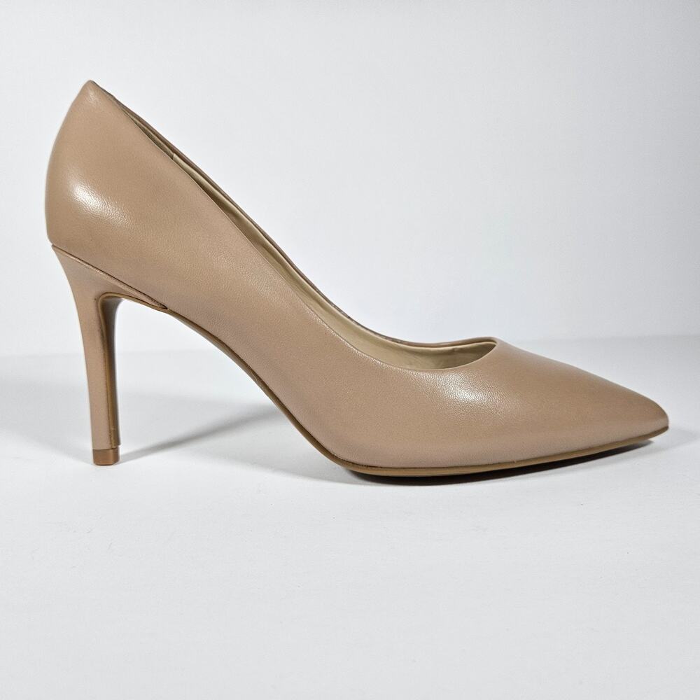 Nine West Etta8 Nude Pumps Womens Size 8M Pointed Toe Stiletto Heels